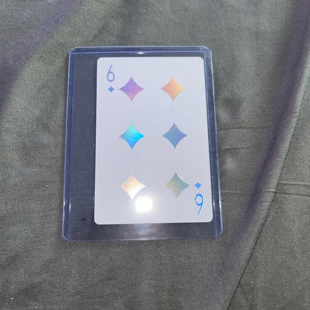 Dior Joy Holographic Playing Card 6 diamonds